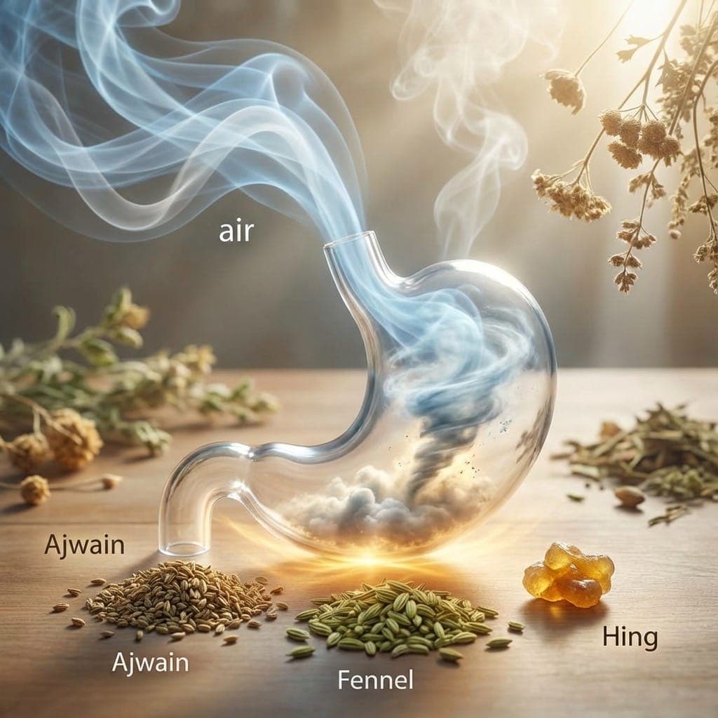 Pet Mein Gas Banta Hai? 5 Ayurvedic Kitchen Spices That Fix Bloating